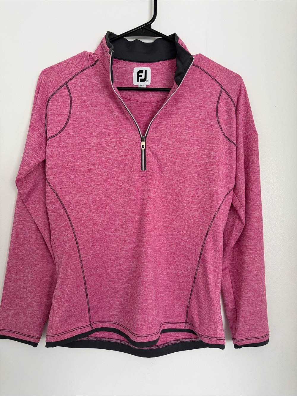 FootJoy FJ Women's Performance 1/4 Zip Golf Pullover Pink Heathered Size Small